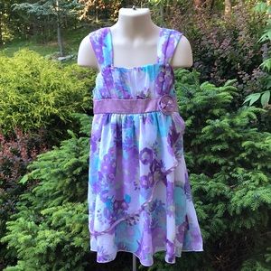 Girls Size 5 Pastel Flower Dress GUC